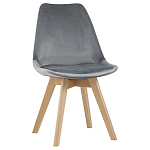 Стул с мягким велюровым сиденьем Arvika Grey варинант исполнения - 1 | Loft Concept в Сочи