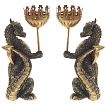 Подсвечник в виде дракона Dragon candlestick Gold Red L or R варинант исполнения - 1 | Loft Concept в Сочи
