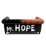 Диван Честерфильд граффити graffiti Orange Sofa натуральная кожа варинант исполнения - 5 | Loft Concept в Сочи