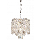 Люстра круглая с хрустальными подвесками на серебряном каркасе Roul Crystal Light варинант исполнения - 10 | Loft Concept в Сочи