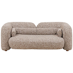 Дизайнерский двухместный диван с мягкими спинкой и подлокотниками светло-коричневый с принтом Madelaine Sofa Cocoa варинант исполнения - 1 | Loft Concept в Сочи