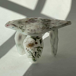 Журнальный стол из эпоксидной смолы с цветами White Flowers Epoxy Resin Coffee Table варинант исполнения - 2 | Loft Concept в Сочи