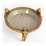 Чаша фарфоровая на бронзовых ножках в виде ангелов Porcelain Angels of Paradise варинант исполнения - 3 | Loft Concept в Сочи