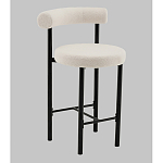 Стул полубарный Floreo букле молочный варинант исполнения - 1 | Loft Concept в Сочи