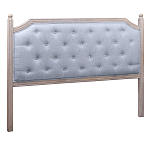 Изголовье кровати серое с мягкой обивкой из рогожки Emma Headboard варинант исполнения - 1 | Loft Concept в Сочи