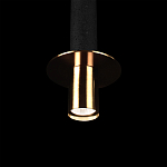 Подвесной светильник с узким цилиндрическим плафоном и золотым металлическим декором Concrete Pipe варинант исполнения - 7 | Loft Concept в Сочи