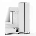 Двухдверный шкаф белого цвета Strict Lines варинант исполнения - 5 | Loft Concept в Сочи