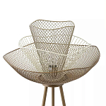 Торшер с трехъярусным плафоном из металлической сетки Light Floor Lamp Made of Metal Mesh варинант исполнения - 1 | Loft Concept в Сочи