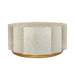 Стол кофейный с отделкой раковинами устриц Coastal Charm варинант исполнения - 1 | Loft Concept в Сочи