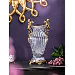 Ваза прозрачная с бронзовыми ручками в виде ангелов Eden Garden варинант исполнения - 2 | Loft Concept в Сочи