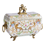 Шкатулка с фигуркой льва на крышке Eden Garden варинант исполнения - 1 | Loft Concept в Сочи