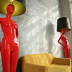 Лампа MANNEQUIN LAMP с абажуром созерцание силуэта варинант исполнения - 7 | Loft Concept в Сочи