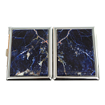 Портсигар на 10 сигарет с газовой зажигалкой из натурального камня Содалит Stone Cigarettes Cases варинант исполнения - 4 | Loft Concept в Сочи