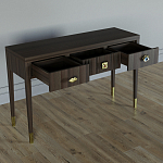 Дизайнерский Письменный стол Elsa Dreams Walnut с тремя ящиками варинант исполнения - 4 | Loft Concept в Сочи