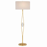 Торшер золотой c декоративной мраморной вставкой на каркасе Kernel варинант исполнения - 1 | Loft Concept в Сочи