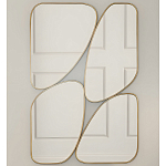 Зеркало в ассиметричной раме золотистого цвета Chaotic варинант исполнения - 2 | Loft Concept в Сочи