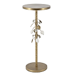 Столик золотистый с цветочной композицией на основании Forest Fairy Tale варинант исполнения - 1 | Loft Concept в Сочи