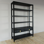 Стеллаж с двумя ящиками Elsa Dreams Black варинант исполнения - 1 | Loft Concept в Сочи