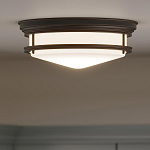 Потолочный светильник с белым матовым стеклянным плафоном в форме перевернутого конуса Hinkley варинант исполнения - 19 | Loft Concept в Сочи