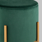 Зеленый пуф на золотистых ножках SANJAY варинант исполнения - 3 | Loft Concept в Сочи