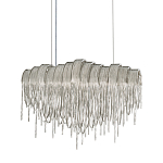 Люстра подвесная с металлическими цепочками и изогнутыми металлическими дугами 72 см Atlantis Chain варинант исполнения - 1 | Loft Concept в Сочи