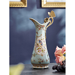 Кувшин с цветочным рисунком и бронзовой ручкой Blue Garden варинант исполнения - 2 | Loft Concept в Сочи