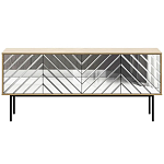 Длинная тумба с зеркальным декором Serena варинант исполнения - 13 | Loft Concept в Сочи