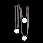 Подвесной светильник с серыми кожаными ремнями и белыми стеклянными плафонами в виде шаров Flos Wireline Lighting варинант исполнения - 2 | Loft Concept в Сочи