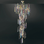 Люстра с голубыми и прозрачными подвесками в форме капель Blue Drop Chandelier варинант исполнения - 2 | Loft Concept в Сочи