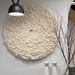 Панно на стену из шерсти мериноса Белый Круг  варинант исполнения - 3 | Loft Concept в Сочи