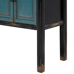 Деревянная консоль в китайском стиле с дверцами голубая Qin Console Table Blue варинант исполнения - 5 | Loft Concept в Сочи
