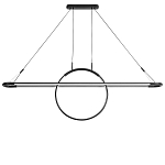 Светодиодная люстра Black LED Circle and Oval Lamp варинант исполнения - 2 | Loft Concept в Сочи