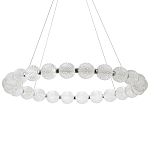 Светодиодная кольцевая люстра с круглыми плафонами Crystal Globule Chandelier Chrome варинант исполнения - 3 | Loft Concept в Сочи