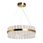 Люстра круглая золотого цвета с прозрачными рельефными стеклянными вставками Textured Glass Chandelier варинант исполнения - 2 | Loft Concept в Сочи