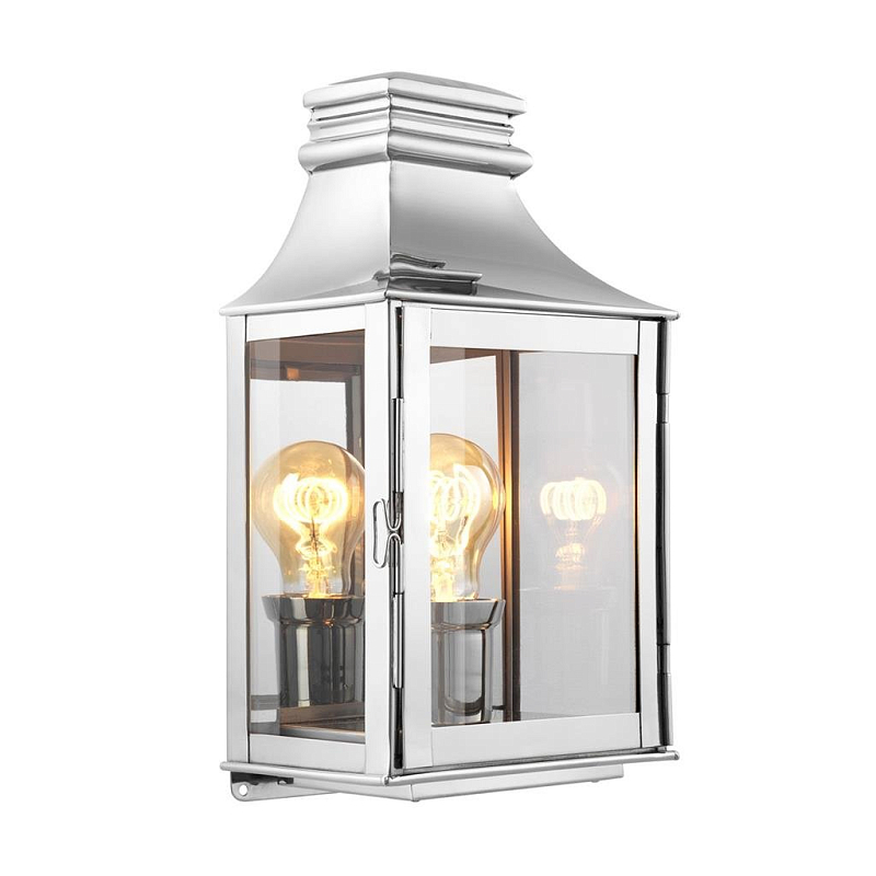 Бра Eichholtz Wall Lamp Primo S Nickel Никель Прозрачное Стекло в Сочи | Loft Concept 