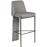 Стул барный серый с обивкой из экокожи Special Support варинант исполнения - 1 | Loft Concept в Сочи