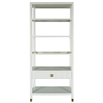 Стеллаж Elsa Dreams White со стеклянными полками и ящиком варинант исполнения - 6 | Loft Concept в Сочи