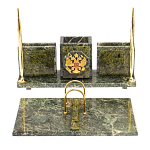 Настольный письменный набор из змеевика с гербом России Successful Leader варинант исполнения - 1 | Loft Concept в Сочи