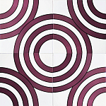 Дизайнерская плитка с узором Мишень варинант исполнения - 1 | Loft Concept в Сочи