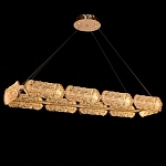 Люстра прямоугольная с текстурным природным рисунком IceFlame варинант исполнения - 1 | Loft Concept в Сочи