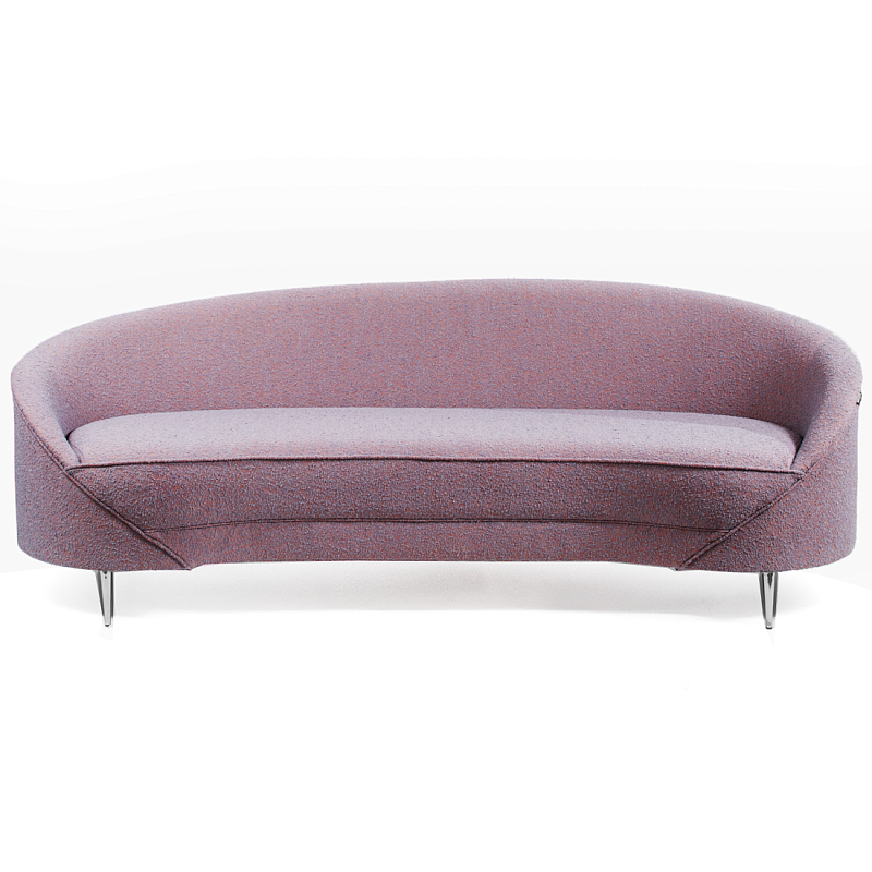 Диван Paulet Sofa Сиреневое Букле Лиловый Хром в Сочи | Loft Concept 