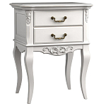 Тумба прикроватная белого цвета из массива бука в стиле прованс White Provence варинант исполнения - 1 | Loft Concept в Сочи