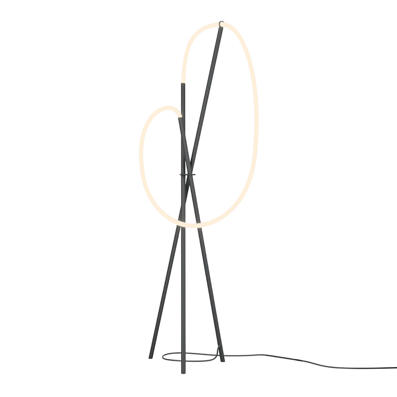 Напольный светильник Crochet 3000К 36Вт Черный Латунь в Сочи | Loft Concept 