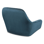 Стул с мягкой синей обивкой из велюра и подъемно-поворотным механизмом на черных колесиках Harper Blue варинант исполнения - 3 | Loft Concept в Сочи