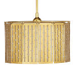 Люстра с золотым фактурным каркасом и тканевым абажуром Lustery Gold варинант исполнения - 3 | Loft Concept в Сочи