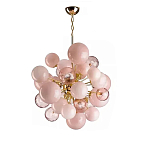 Люстра розовые шары на золотом каркасе Pink Light Bubbles варинант исполнения - 1 | Loft Concept в Сочи