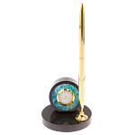 Часы настольные с ручкой из натурального камня Stone Clock варинант исполнения - 1 | Loft Concept в Сочи