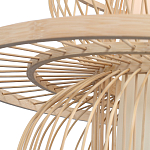 Подвесной светильник фигурный из деревянных прутьев с плафоном из натуральной ткани Light Inside the Cell варинант исполнения - 6 | Loft Concept в Сочи