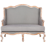 Диван двухместный из массива бука светло-серый Solid Luxury варинант исполнения - 1 | Loft Concept в Сочи