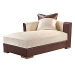 Элитарная современная кушетка Birmingham с кожаными вставками  варинант исполнения - 1 | Loft Concept в Сочи